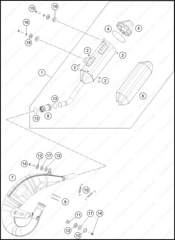 EXHAUST SYSTEM, 2025 HUSQVARNA TC-125