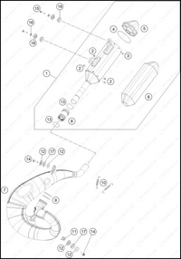 EXHAUST SYSTEM, 2025 HUSQVARNA TC-300