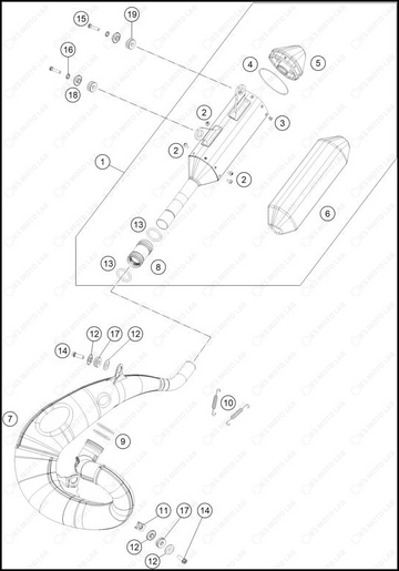 EXHAUST SYSTEM, 2025 HUSQVARNA TC-300