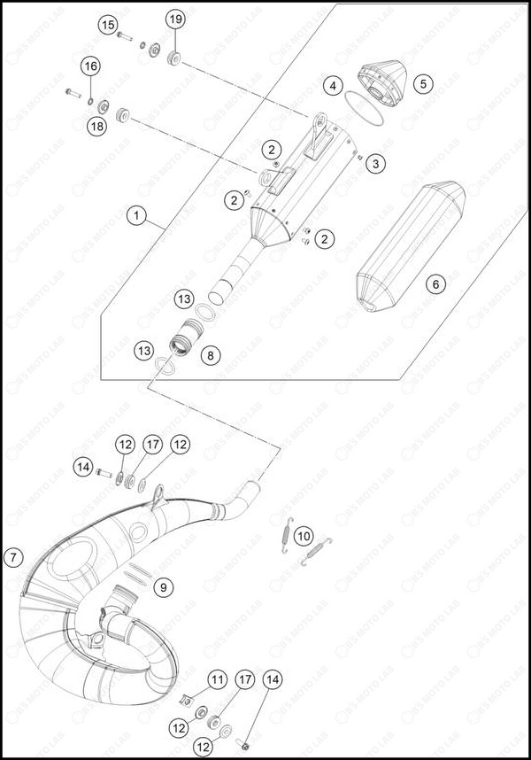 EXHAUST SYSTEM, 2025 HUSQVARNA TC-300