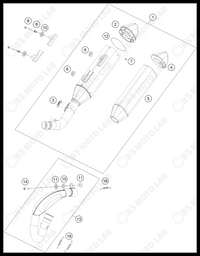 EXHAUST SYSTEM, 2024 HUSQVARNA FC-250