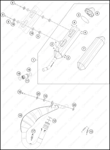EXHAUST SYSTEM, 2024 HUSQVARNA TE-300