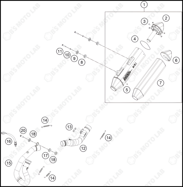 EXHAUST SYSTEM, 2024 HUSQVARNA FE-501-S