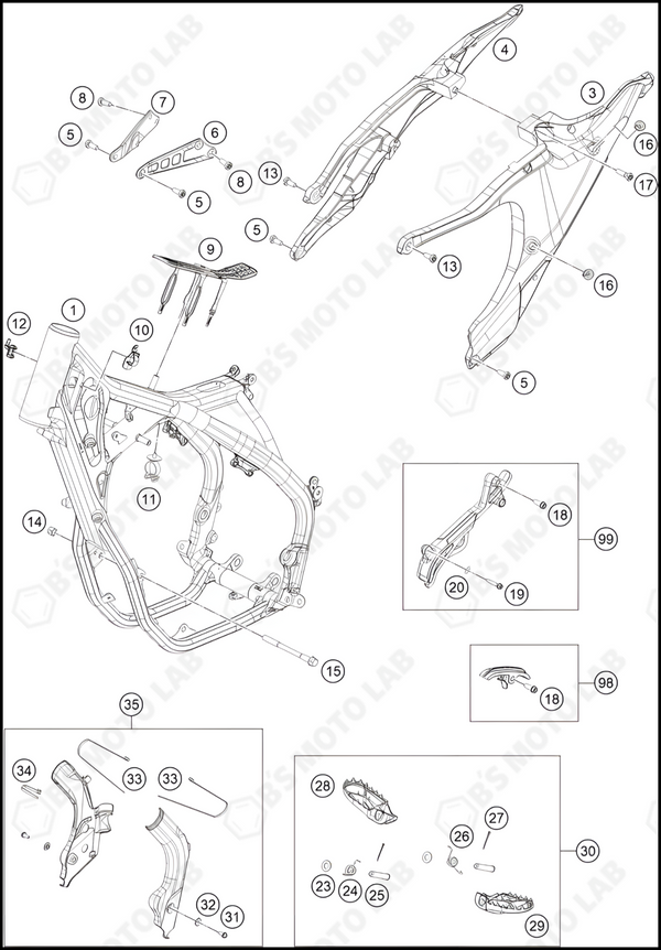 FRAME, 2022 HUSQVARNA TC-250