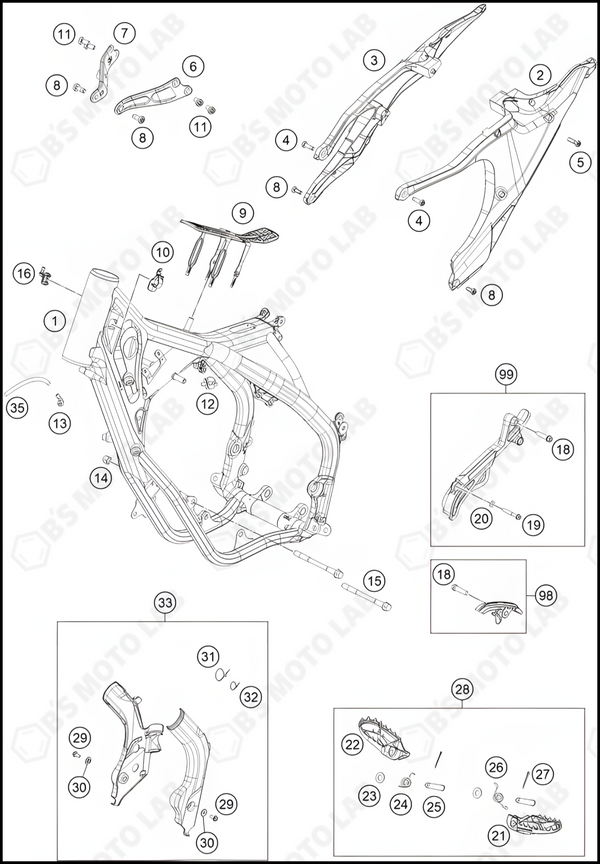 FRAME, 2022 HUSQVARNA TC-125