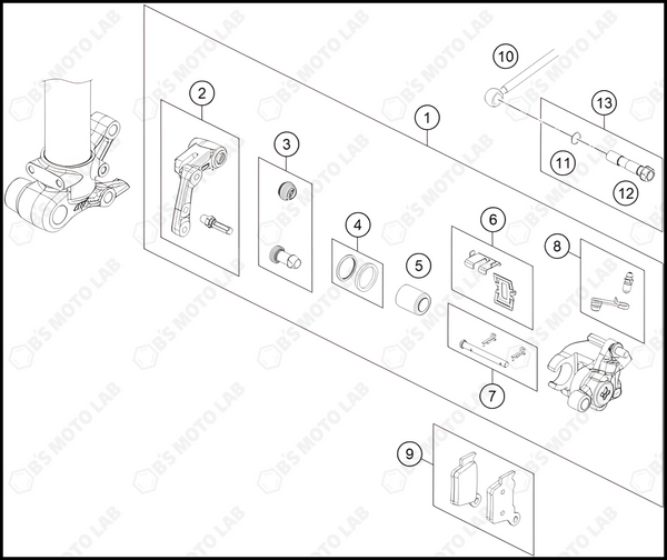 FRONT BRAKE CALIPER, 2024 HUSQVARNA TC-65