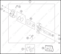 FRONT BRAKE CALIPER, 2024 HUSQVARNA TC-50