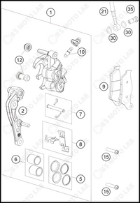 FRONT BRAKE CALIPER, 2022 HUSQVARNA TC-250