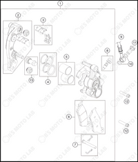 FRONT BRAKE CALIPER, 2024 HUSQVARNA FE-501-S