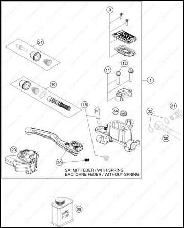 FRONT BRAKE CONTROL, 2025 HUSQVARNA TC-125