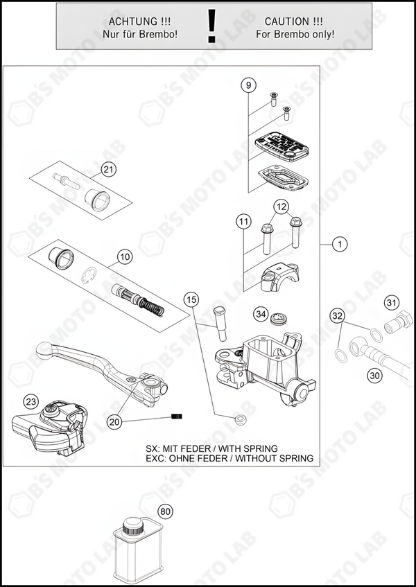 FRONT BRAKE CONTROL, 2024 HUSQVARNA FC-450