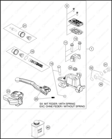 FRONT BRAKE CONTROL, 2025 HUSQVARNA TE-300