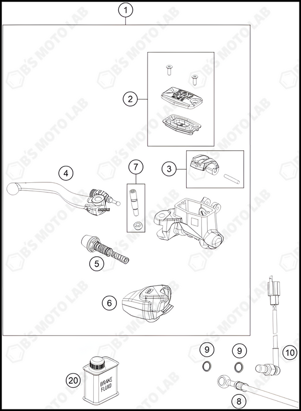 FRONT BRAKE CONTROL, 2024 HUSQVARNA FE-501-S