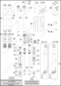 FRONT FORK DISASSEMBLED, 2022 HUSQVARNA TC-125