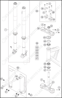 FRONT FORK, TRIPLE CLAMP, 2022 HUSQVARNA EE-5