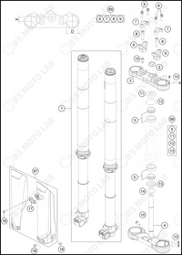 FRONT FORK, TRIPLE CLAMP, 2023 HUSQVARNA TC-85-17-14