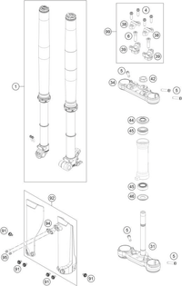 FRONT FORK, TRIPLE CLAMP, 2025 HUSQVARNA TC-50