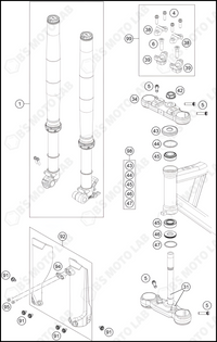 FRONT FORK, TRIPLE CLAMP, 2024 HUSQVARNA EE-3