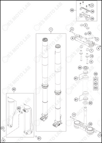 FRONT FORK, TRIPLE CLAMP, 2023 HUSQVARNA FC-350