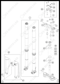 FRONT FORK, TRIPLE CLAMP, 2024 HUSQVARNA FC-250