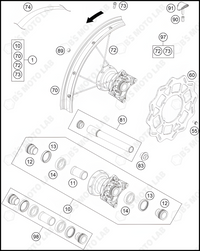 FRONT WHEEL, 2022 HUSQVARNA TC-85-17-14