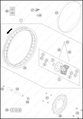 FRONT WHEEL, 2025 HUSQVARNA TC-65