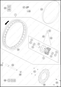 FRONT WHEEL, 2025 HUSQVARNA TC-65