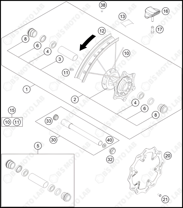 FRONT WHEEL, 2022 HUSQVARNA TC-125