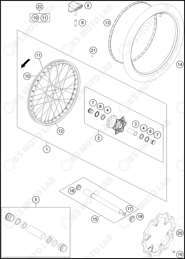 FRONT WHEEL, 2023 HUSQVARNA FC-350