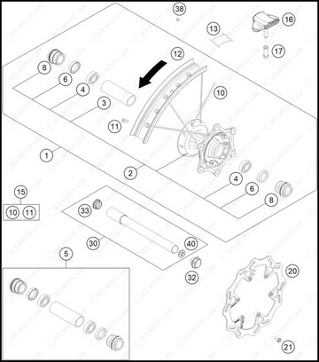 FRONT WHEEL, 2024 HUSQVARNA TE-300