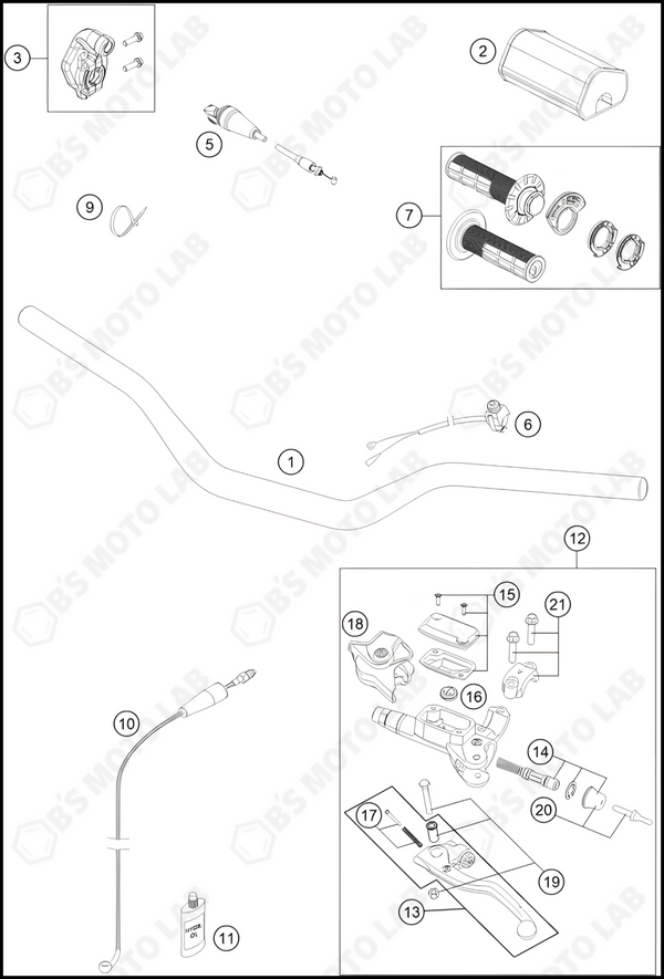 HANDLEBAR, CONTROLS, 2022 HUSQVARNA TC-250