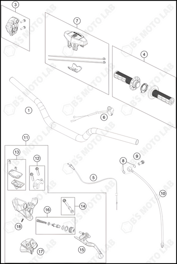 HANDLEBAR, CONTROLS, 2023 HUSQVARNA TC-65