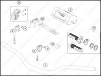 HANDLEBAR, CONTROLS, 2023 HUSQVARNA FC-250