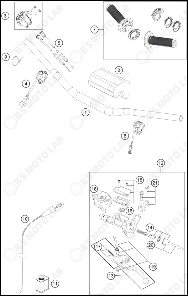 HANDLEBAR, CONTROLS, 2023 HUSQVARNA TC-125