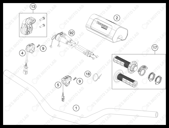 HANDLEBAR, CONTROLS, 2024 HUSQVARNA FC-250