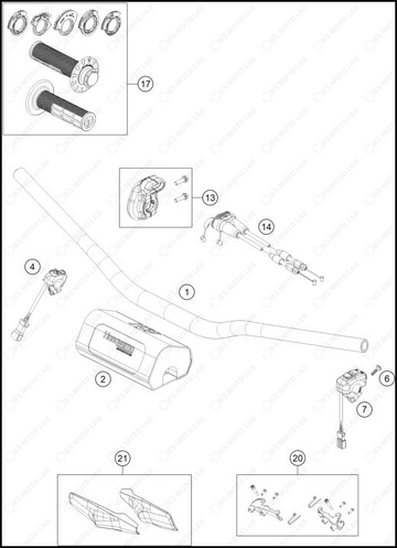 HANDLEBAR, CONTROLS, 2024 HUSQVARNA TE-300