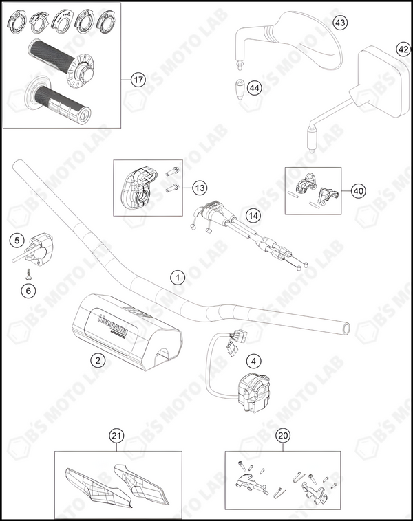 HANDLEBAR, CONTROLS, 2024 HUSQVARNA FE-501-S