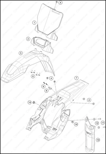 MASK, FENDERS, 2025 HUSQVARNA TC-65