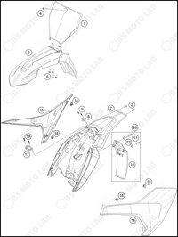 MASK, FENDERS, 2023 HUSQVARNA TC-65