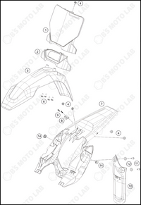 MASK, FENDERS, 2024 HUSQVARNA TC-65