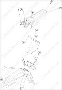 MASK, FENDERS, 2023 HUSQVARNA TC-250