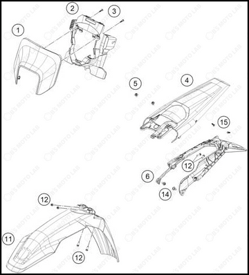 MASK, FENDERS, 2024 HUSQVARNA TE-300