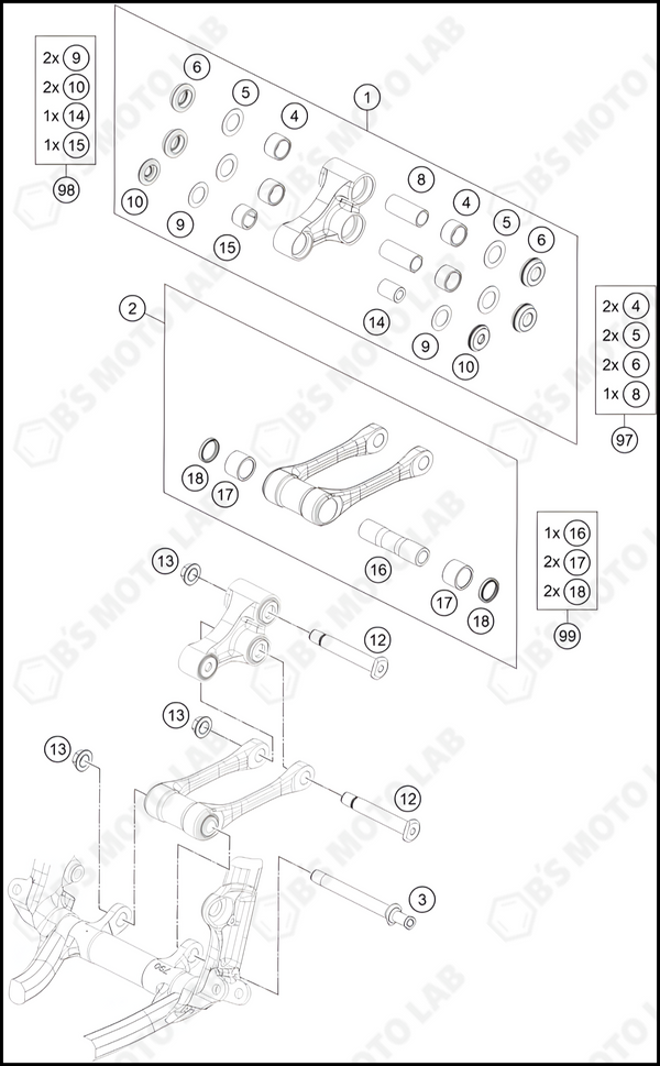 PRO LEVER LINKING, 2022 HUSQVARNA TC-250