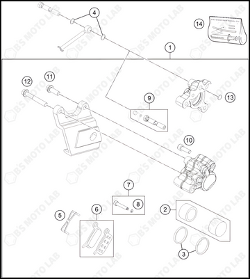 REAR BRAKE CALIPER, 2023 HUSQVARNA TC-50