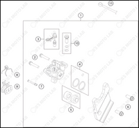REAR BRAKE CALIPER, 2024 HUSQVARNA TC-50