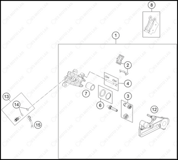 REAR BRAKE CALIPER, 2025 HUSQVARNA TC-85-19-16