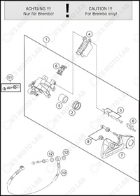 REAR BRAKE CALIPER, 2022 HUSQVARNA TC-125