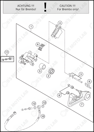 REAR BRAKE CALIPER, 2022 HUSQVARNA TC-125