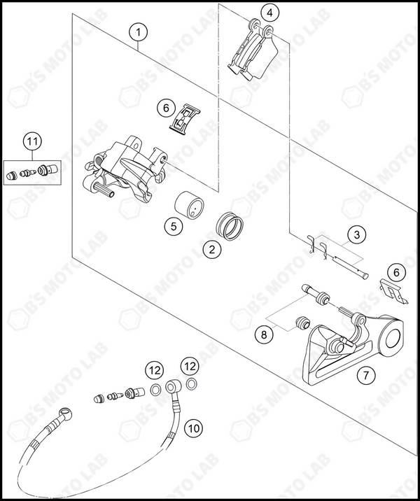 REAR BRAKE CALIPER, 2022 HUSQVARNA TC-250