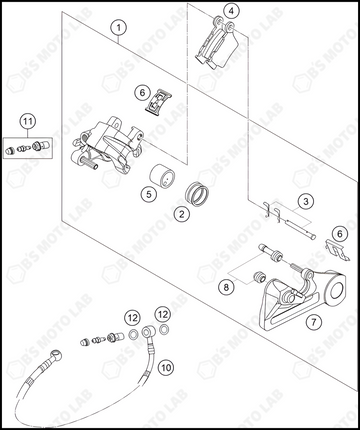 REAR BRAKE CALIPER, 2023 HUSQVARNA TC-250